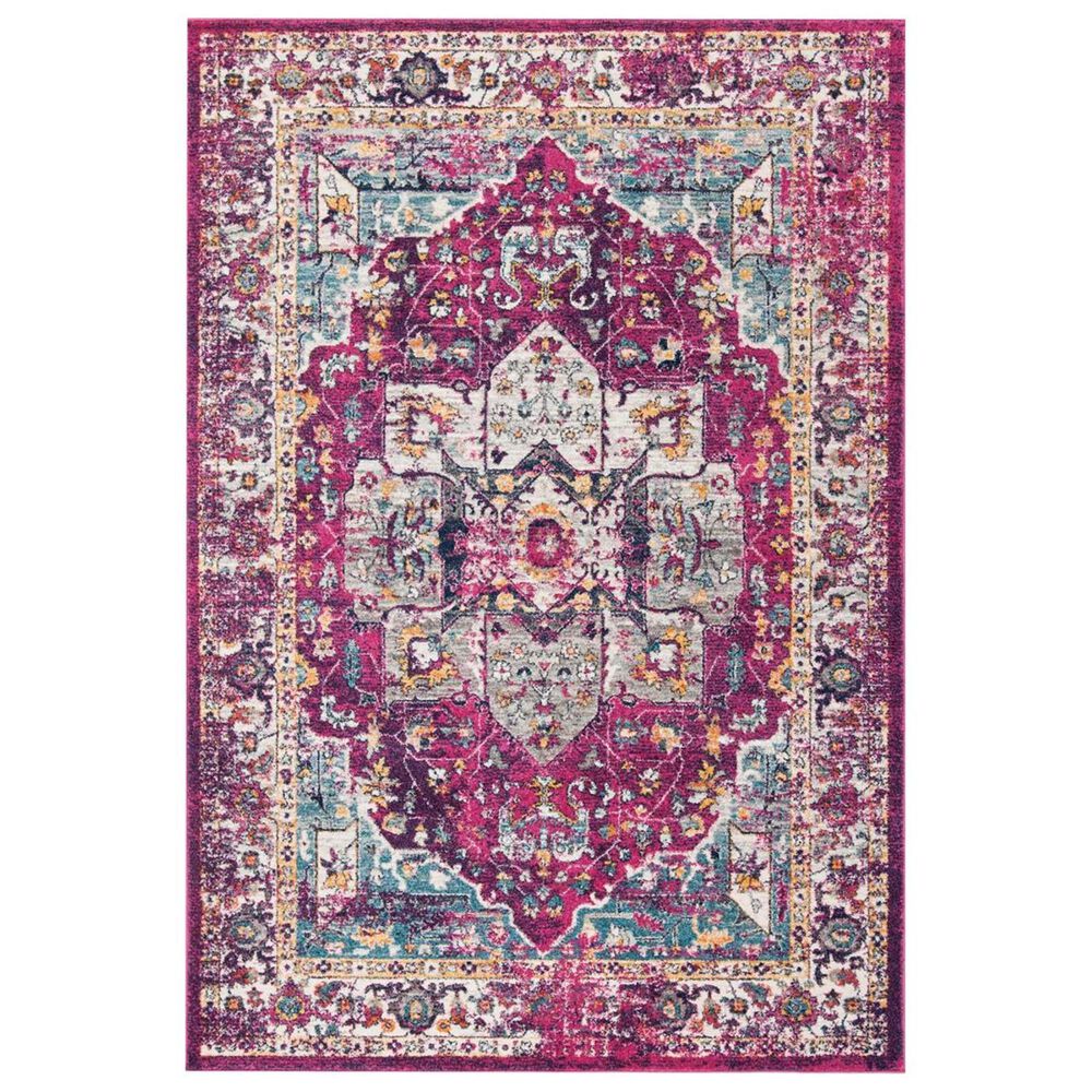 Safavieh Evoke EVK275R 4" x 6" Fuchsia and Ivory Area Rug, , large