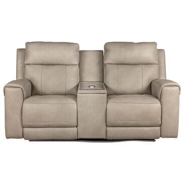 Somerset Home Harbour Power Reclining Loveseat in Caruso Light Grey, , large