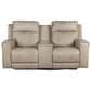 Somerset Home Harbour Power Reclining Loveseat in Caruso Light Grey, , large