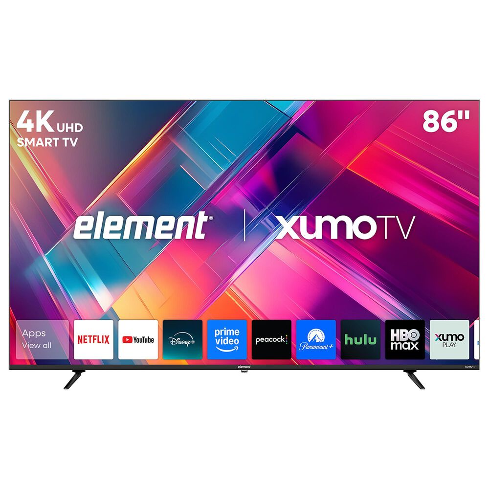 Element 86" Class Revolution Series 4K UHD HDR Frameless - Smart Xumo TV with 2.0 Soundbar in Black, , large