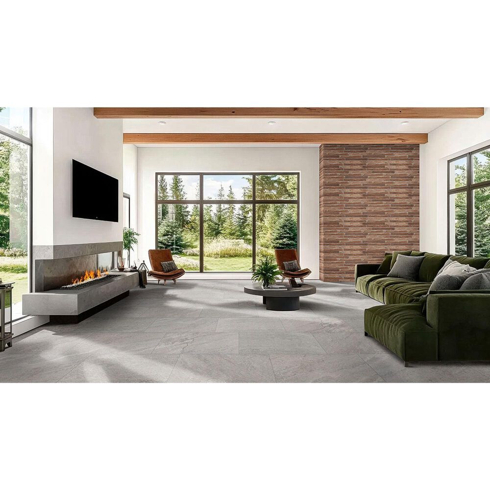 MS International Traktion Stowe Silver Dune 15" x 30" Porcelain Tile, , large