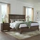 Riva Ridge Oxford California King Panel Bed with Two Nightstands in Cocoa with AC Outlets and USB Ports, , large