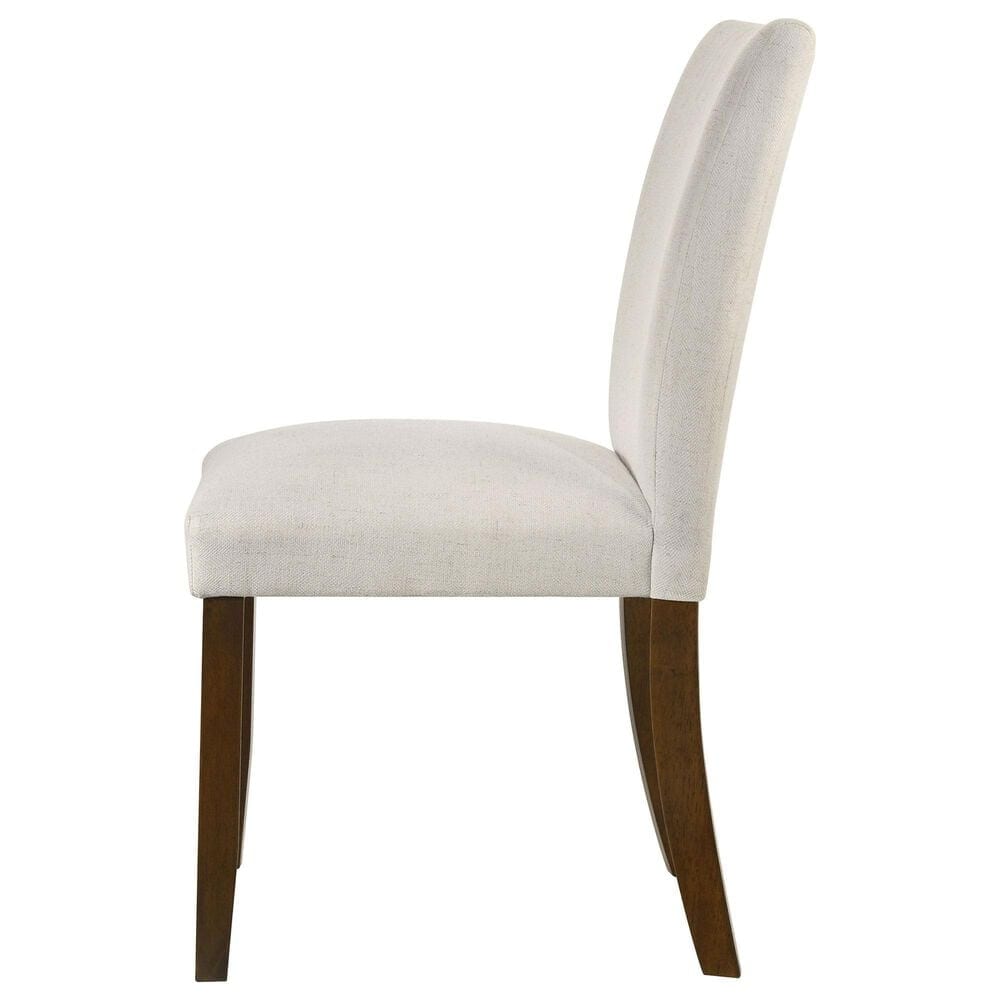 Coaster Cantley Dining Side Chair with Beige Cushion in Rich Brown, , large