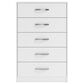 Ashley Flannia 5-Drawer Chest in White, , large
