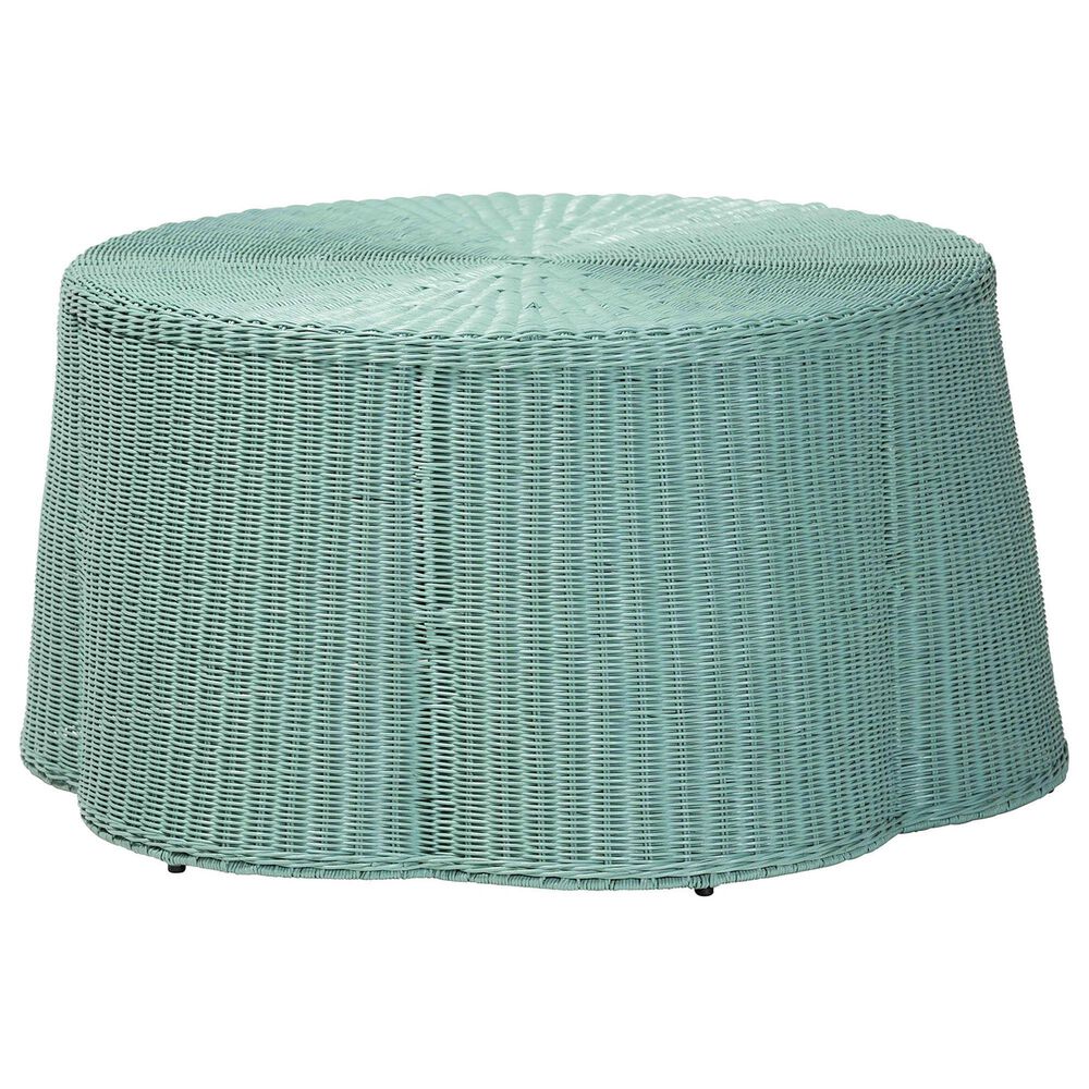 Baxton Studio Palm Coffee Table in Seafoam Green, , large