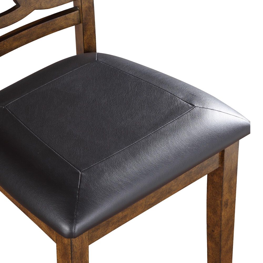 New Heritage Gia 3-Piece Round Drop Leaf Dining Set in Warm Brown, , large