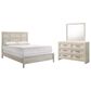 Crown Mark Lorraine 3 Piece King Panel Bedroom Set in White, , large