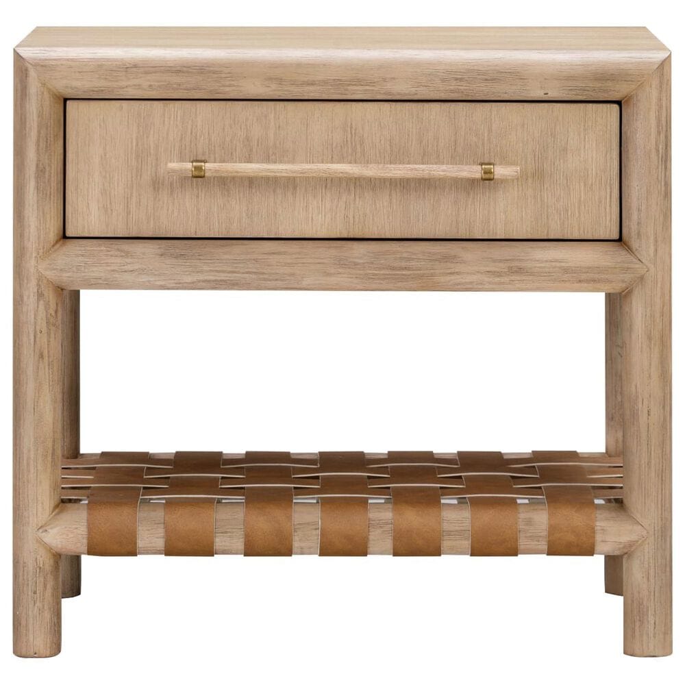 Urban Home Dorsey 1-Drawer Nightstand with USB-Charging in Granola, , large