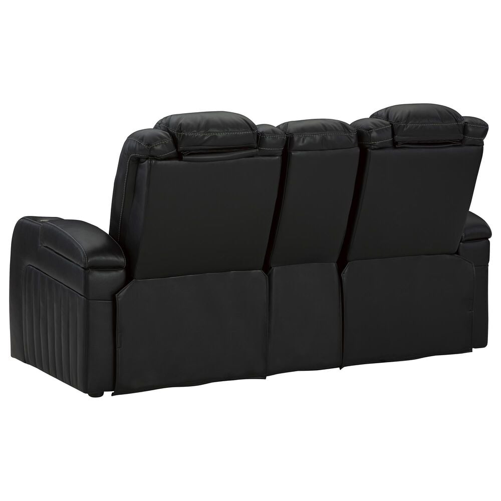 Ashley Caveman Den Power Reclining Loveseat with Console in Midnight, , large