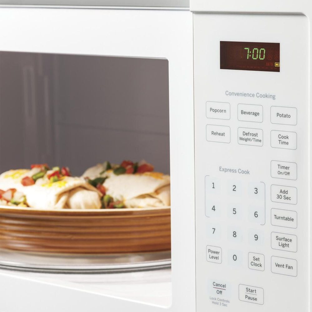GE Appliances 1.6 Cu. Ft. Over the Range Microwave Oven with 1000 Watts in White, , large