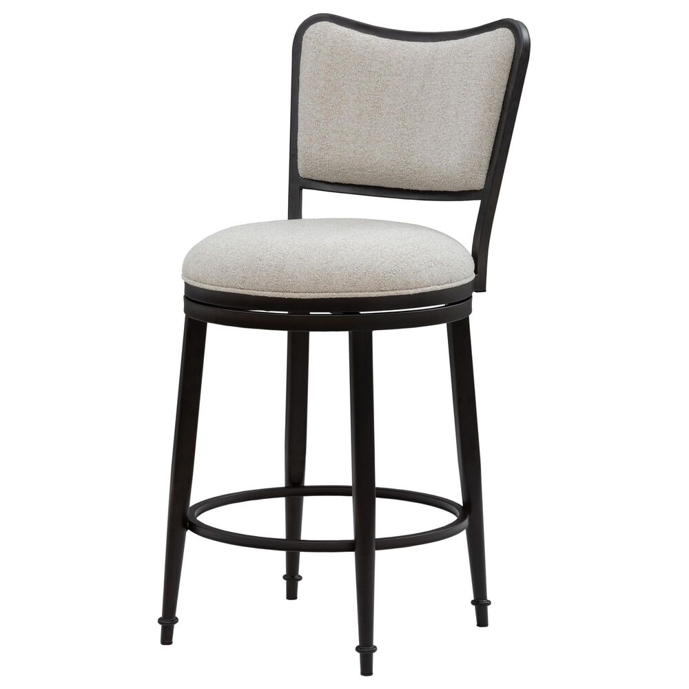 Armen Living Baxter Swivel Counter Height Stool in Cream, , large