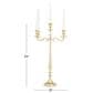 Maple and Jade Tapered 5-Plate Candelabra in Polished Gold, , large