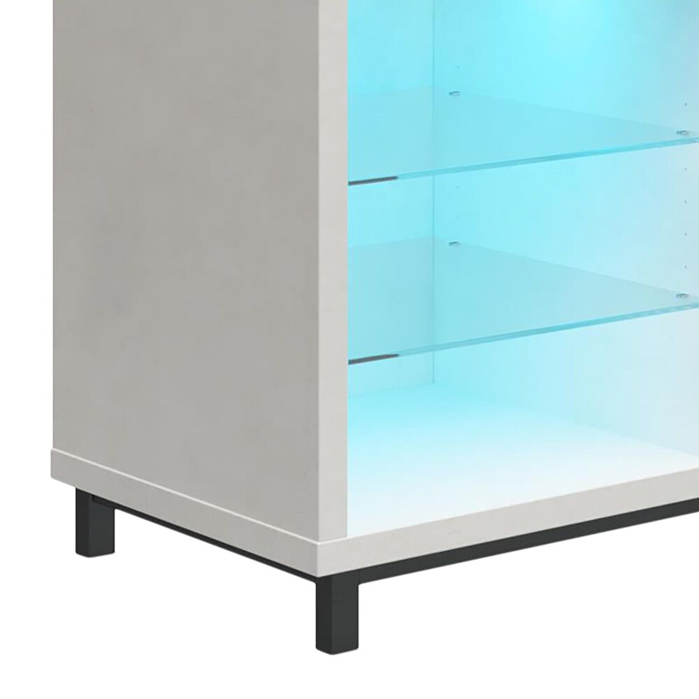 DHP Lumina 65&quot; TV Stand with Electric Fireplace in Plaster, , large