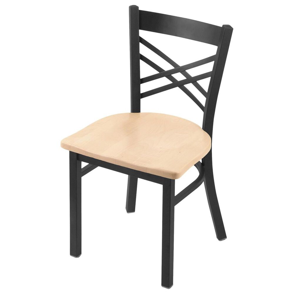 Holland Bar Stool 620 Catalina 18" Chair with Pewter and Natural Maple Seat, , large