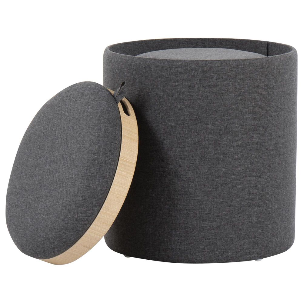 Lumisource Tray 2-Piece Nesting Ottoman Set in Charcoal, , large
