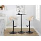 LumiSource Grotto Swivel Barstool with Light Green Fabric Upholstery in Black and Natural (Set of 2), , large