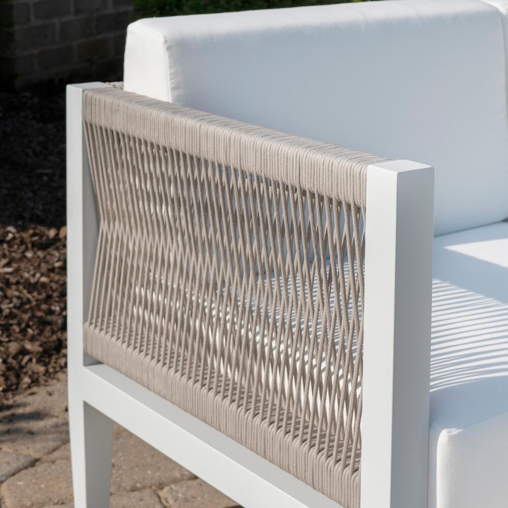 Linon Home Decor Claiborne 3-Seater Outdoor Sofa in White, , large