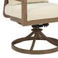 Ashley Serene Bay Patio Swivel Dining Chair in White (Set of 2), , large