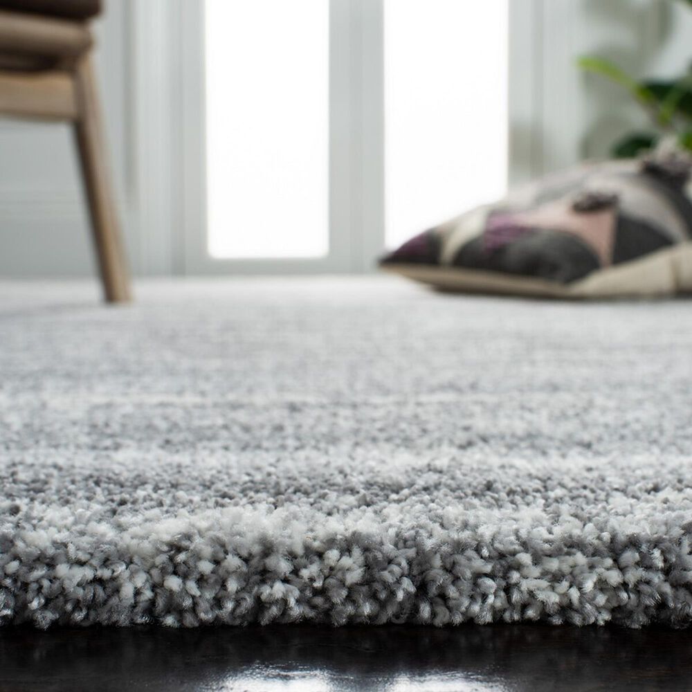 Safavieh Cyrus Shag CYR128F 2&#39;2&quot; x 9&#39; Grey and Ivory Runner, , large