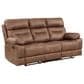 Steve Silver Rudger Manual Reclining Sofa in Chestnut Brown, , large