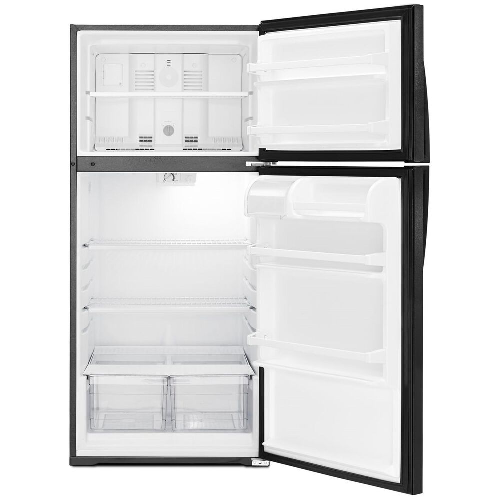 Whirlpool 28&quot; Wide 14 Cu. Ft. Top Freezer Refrigerator in Black, , large