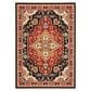 Oriental Weavers Lilihan Medallion 4929A 2" x 6" Black and Red Scatter Area Rug, , large