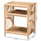 Baxton Studio Baara 2-Shelf Nightstand in Natural Brown, , large