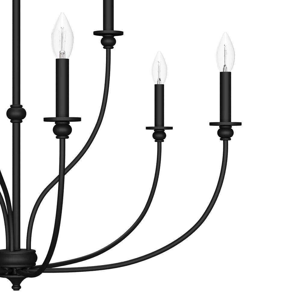 Hunter Southcrest 9-Light Chandelier in Flat Matte Black, , large