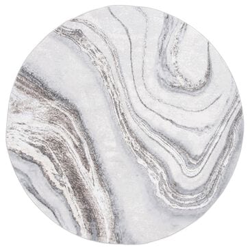 Safavieh Orchard 6"7" Round Grey and Ivory Area Rug, , large