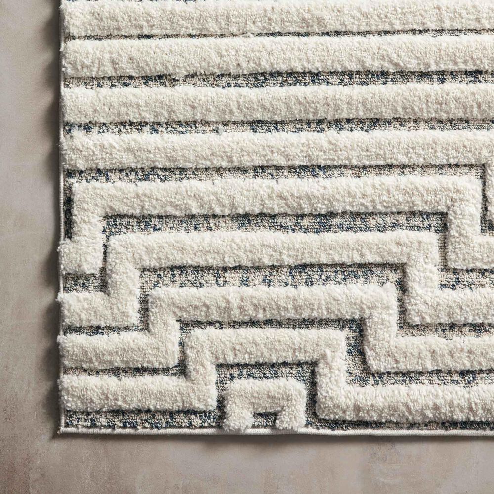 Loloi II Hagen 7&#39;10&quot; x 10&#39;10&quot; White and Sky Area Rug, , large