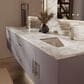Lexora Home Geneva 80" Double Bathroom Vanity in Dark Grey with 2 cm White Carrara Marble Top and Rectangular Sinks, , large
