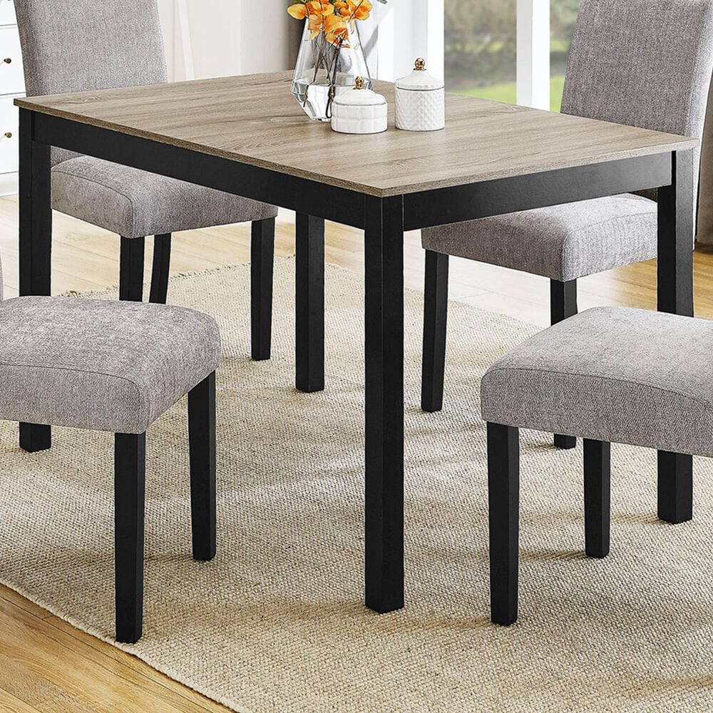 Crown Mark Forana Dining Table in Brown and Black - Table Only, , large
