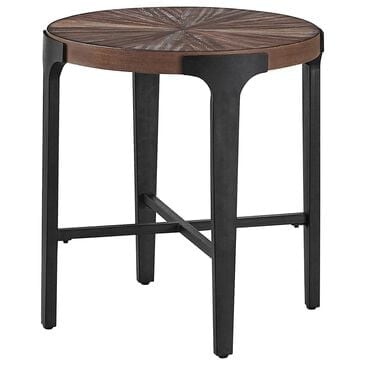 Steve Silver Chevron End Table in Cinnamon and Black, , large
