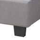 Baxton Studio Ansa Twin Panel Bed with Grey Upholstered in Black, , large