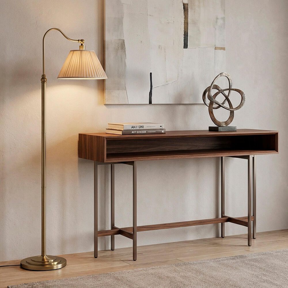 Adesso Shiloh Floor Lamp in Antique Brass, , large