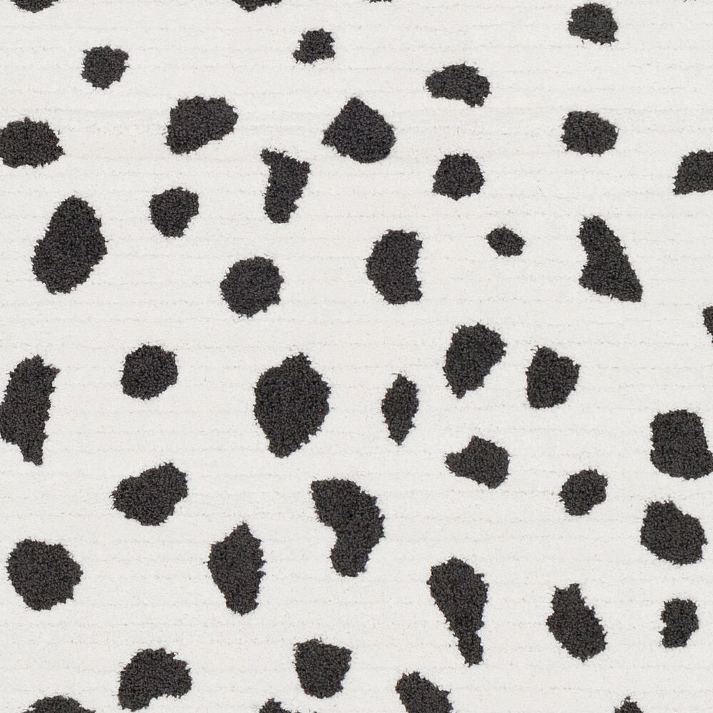 Surya Moroccan Shag MCS-2307 2&#39;7&quot; x 7&#39;3&quot; Black and White Runner, , large