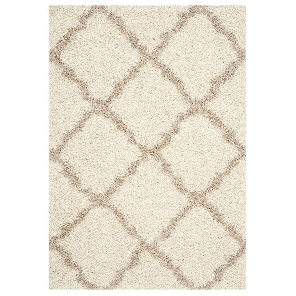 Safavieh Dallas Shag SGD257B-5 5"1" x 7"6" Ivory/Beige Area Rug, , large