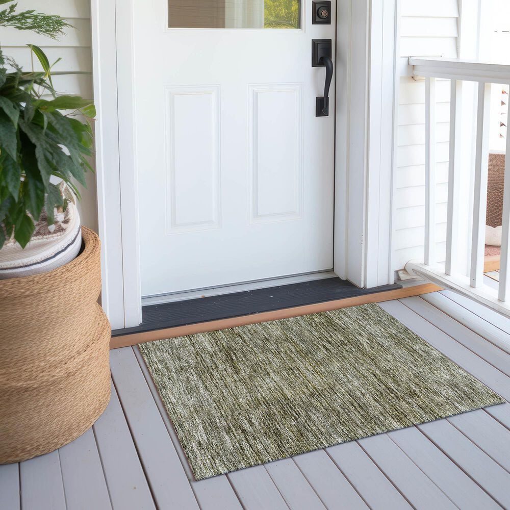 Dalyn Rug Company Soft Essentials Solid Sage 2'6" x 3'10" Indoor/Outdoor Area Rug, , large