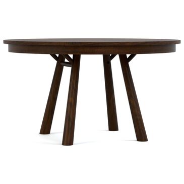 Stickley Furniture Hudson Valley 54" Round Dining Table in Dark Roast, , large