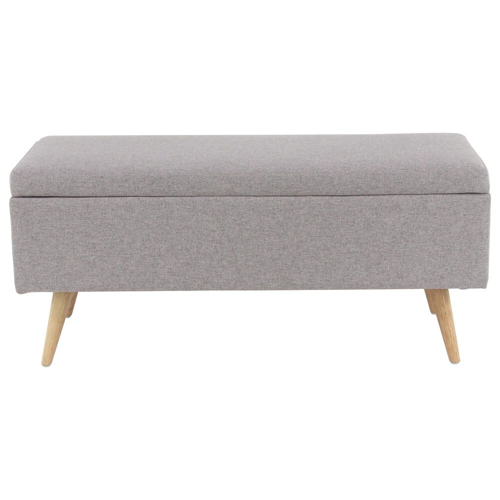 Maple and Jade Modern Storage Bench in Grey, , large