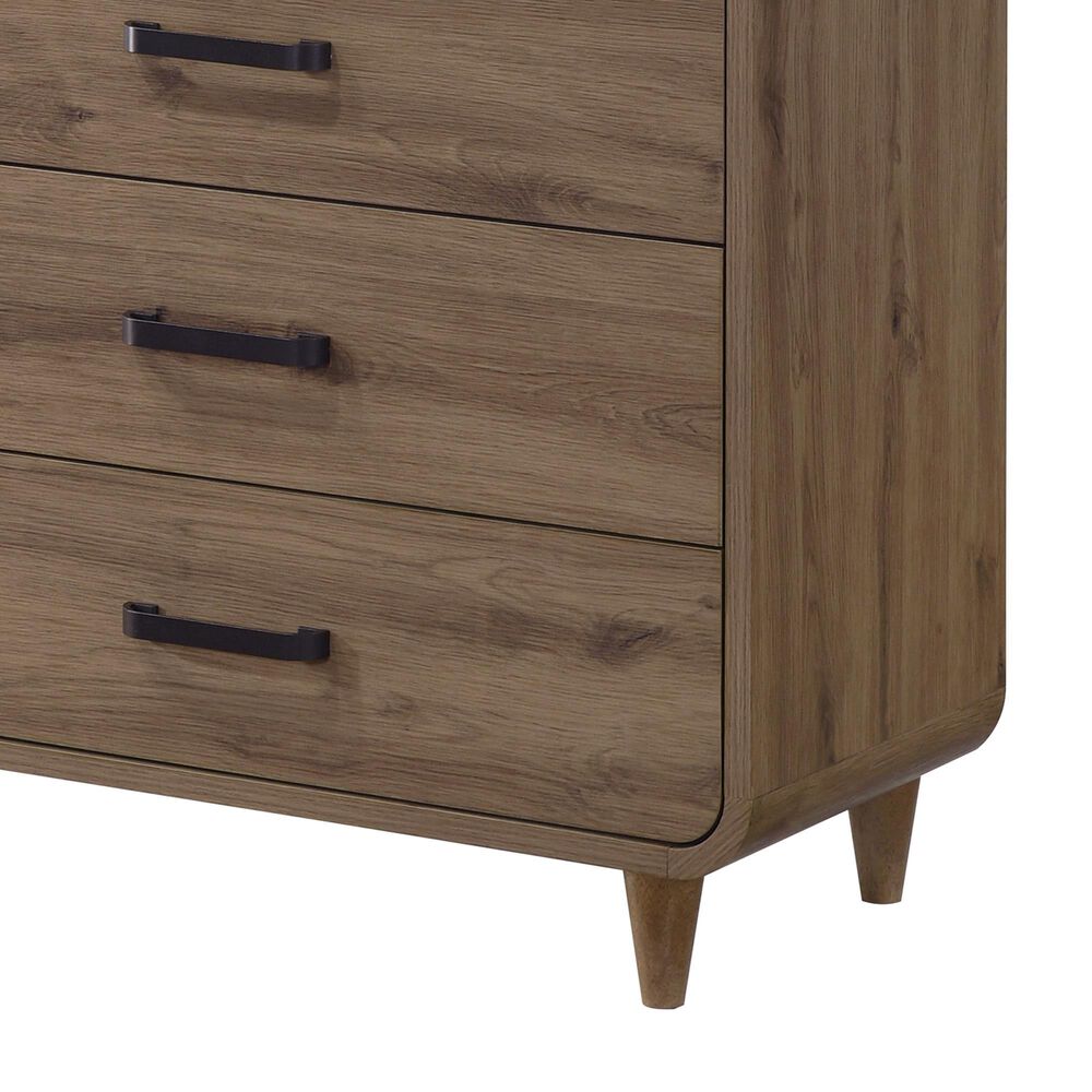 Crown Mark Nyomi 5-Drawer Chest in Light Brown, , large