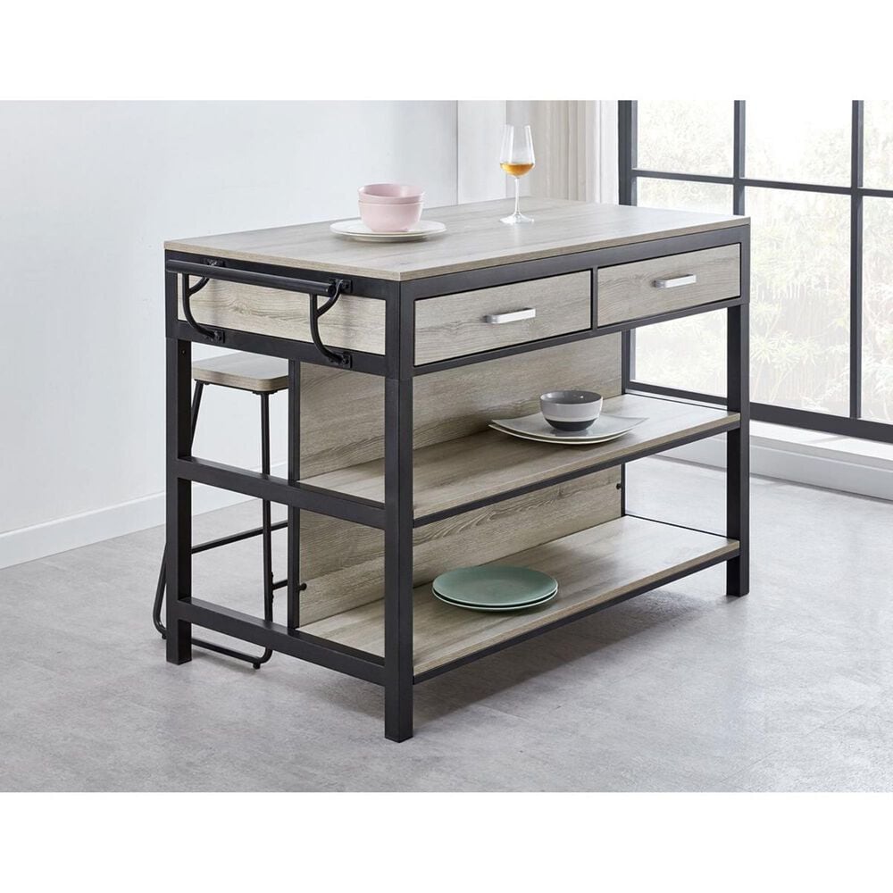 Crystal City Carson Counter Island in Gray and Black, , large
