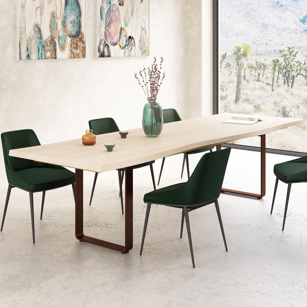 Moe&#39;s Home Collection Wilks Dining Table in White and Silver Grey - Table Only, , large