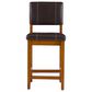Linon Home Decor Milano Counter Stool with Brown Cushion in Walnut, , large