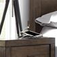 Riva Ridge Modern Loft 4-Piece Platform Queen Bedroom Set in Brownstone, , large