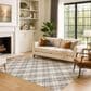 Dalyn Rug Company Soft Essentials Plaid Putty 10" x 14" Indoor/Outdoor Area Rug, , large