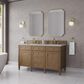 James Martin Brittany 60" Double Bathroom Vanity in Pecan with 3 cm Lime Delight Silestone Top and Rectangular Sinks, , large