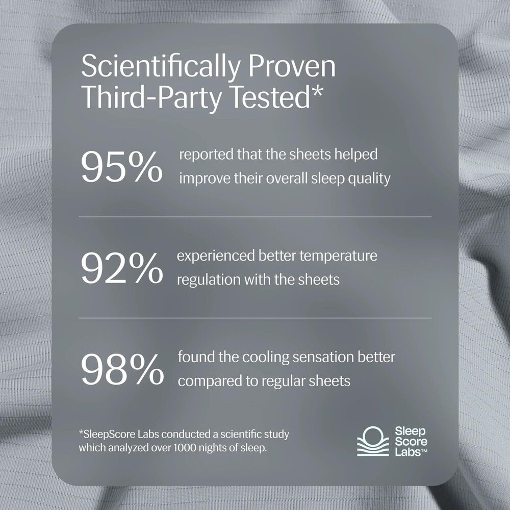 Rest Evercool 4-Piece Full Sheet Set in Cool Gray, , large