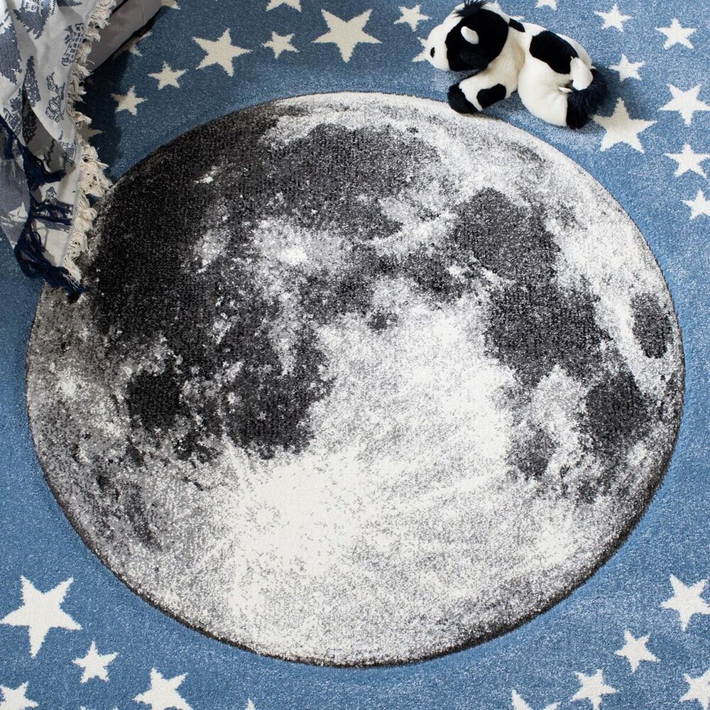Safavieh Carousel 4&#39; x 6&#39; Light Blue and Grey Kids  Area Rug, , large