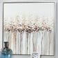 Maple and Jade 40" x 40" Square Tree Wall Art with Silver Frame in Black, Cream, Pink and Brown, , large